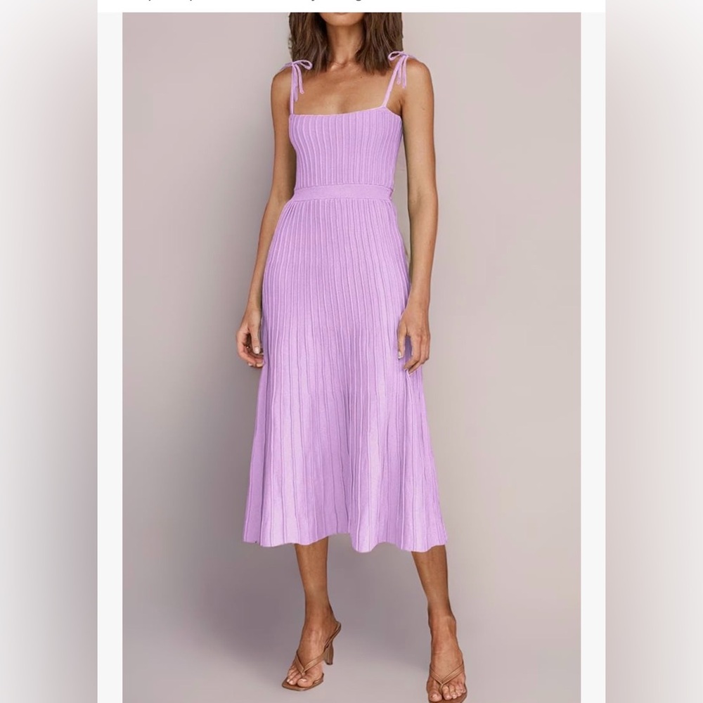 Lavender Sleeveless Sweater Maxi Dress